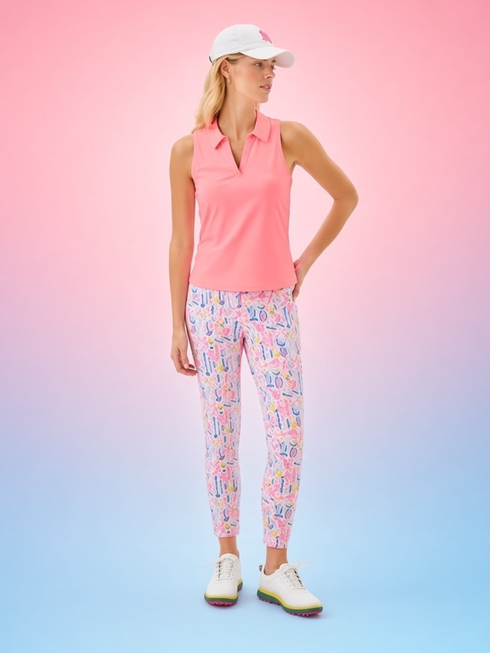 ⛳️🌴NWOT Lilly Pulitzer Luxletic Corso Golf Pants Summer Serenade Size 2🌴⛳️